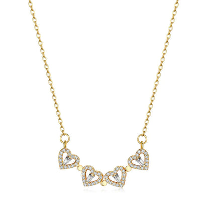 Clover Heart Necklace - Gold